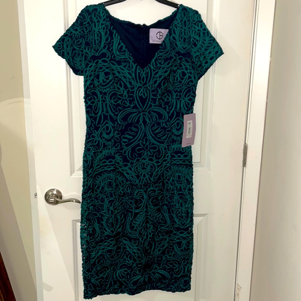 JS Collection Navy and teal dress size 8